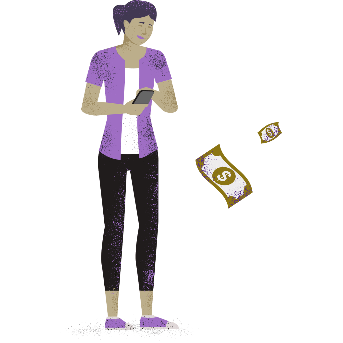 girl-on-phone-with-money-left
